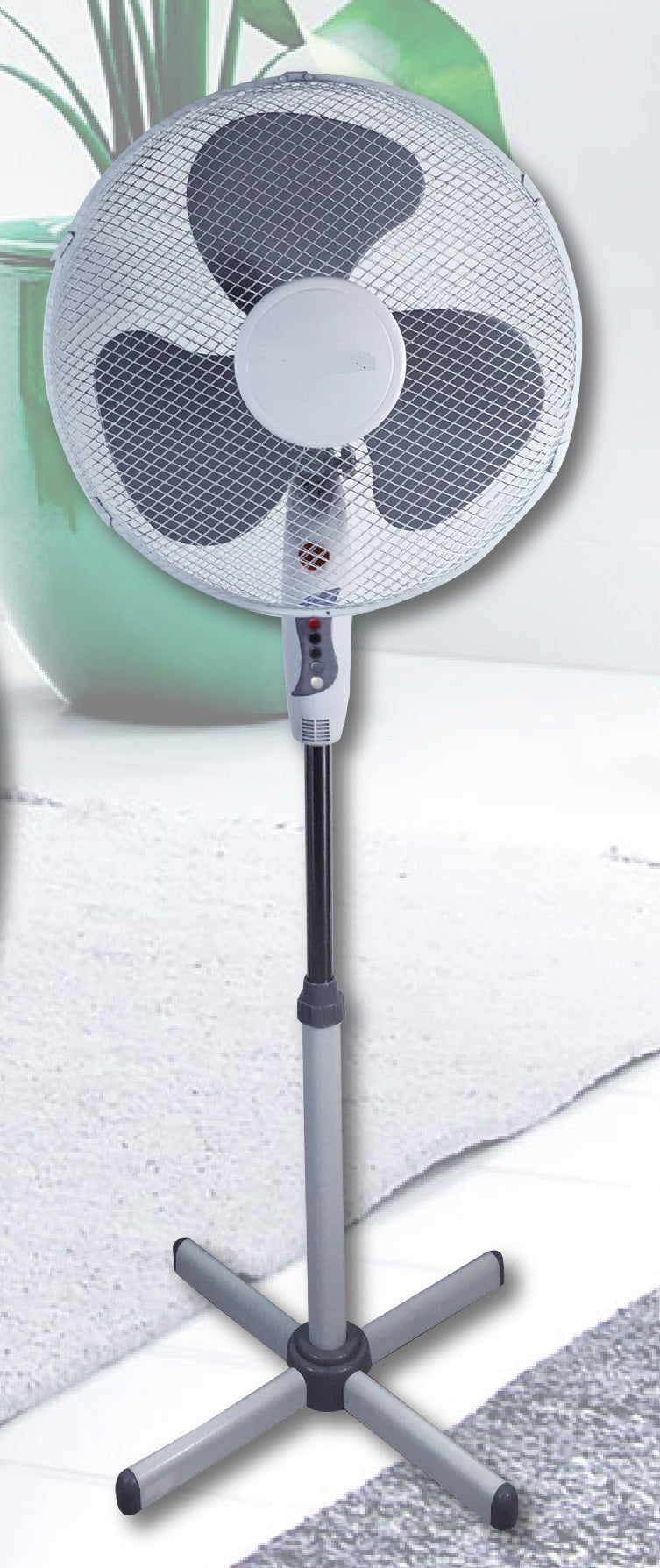 16” STAND FAN WITH CROSS BASE 