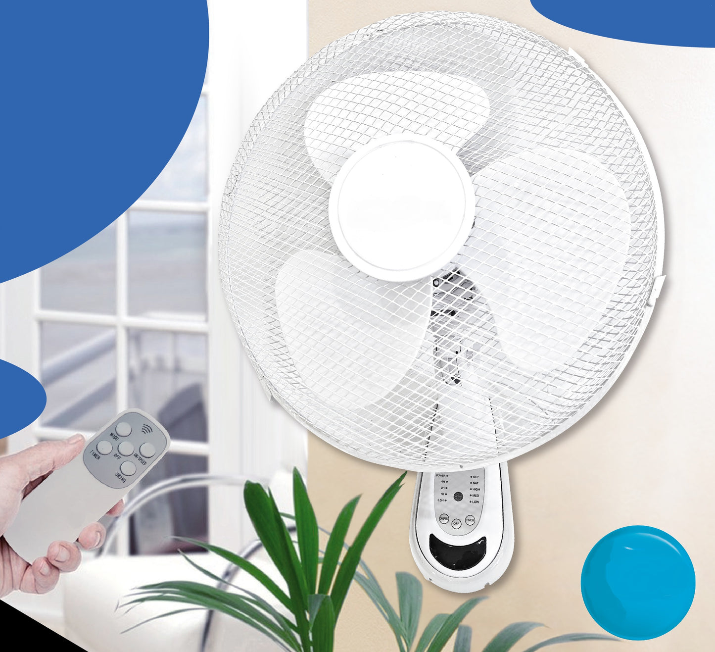 16” WALL FAN WITH REMOTE CONTROL 